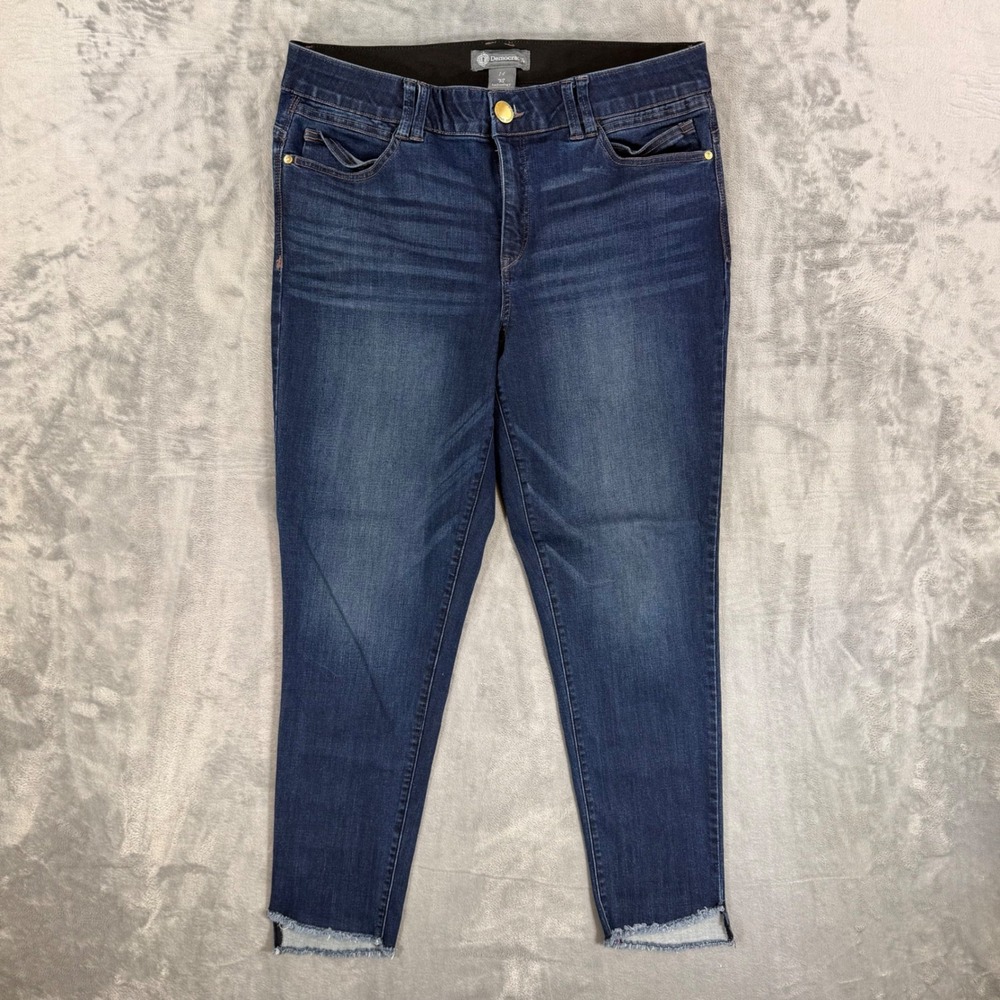Democracy AB Solution Skinny Jeans Women's Size 14 Blue Dark Wash Denim Pants